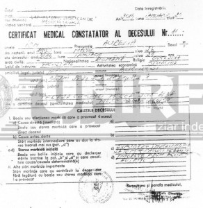 certificat medico legal accident aviatic Apuseni