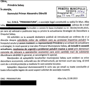 Adresa-Prima-Natura-catre-Primaria-Sebes